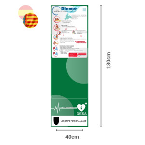 Cartel Columna Zona Cardioprotegida Valenciano